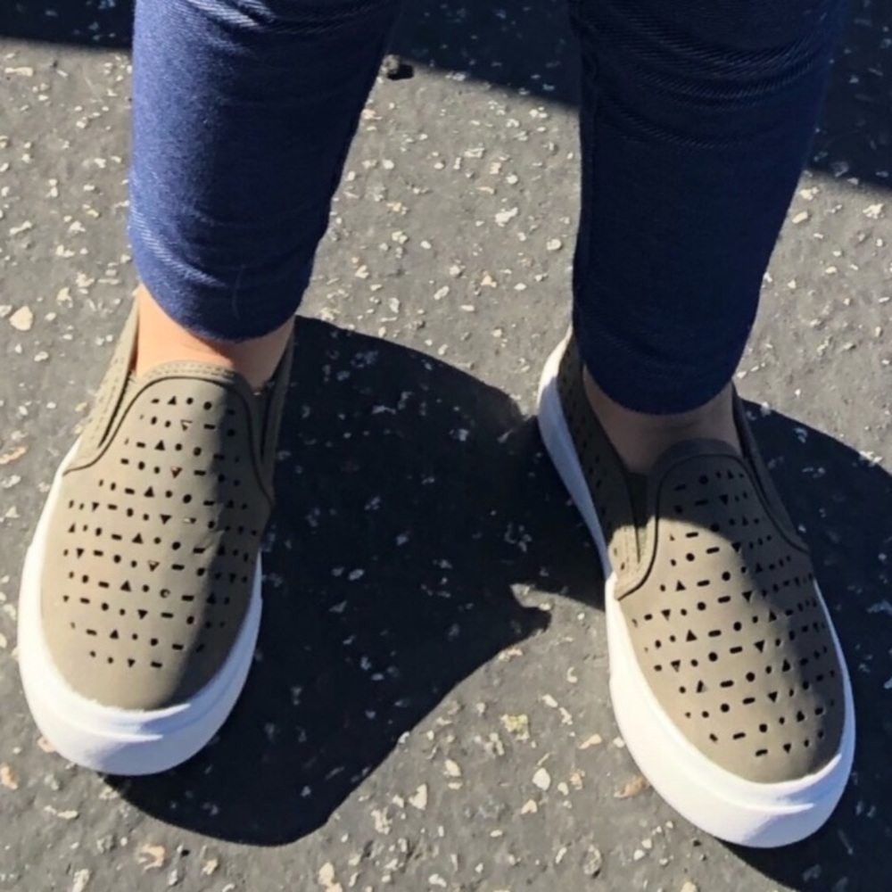 Must Go Sale!! Toddler Girls Olive Slip Ons